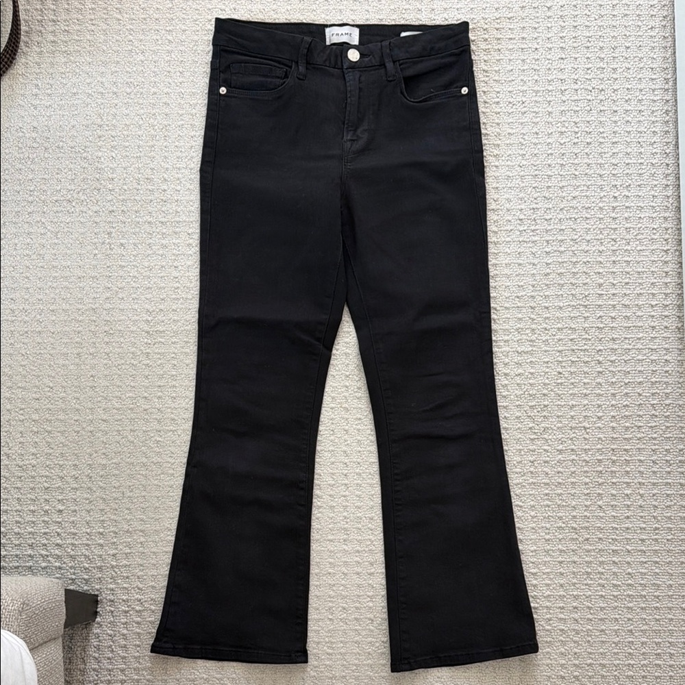 Frame Le Crop Mini Boot Black Jean